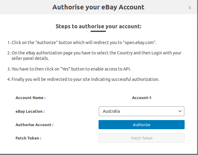 Authorization Page